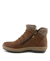 Spring Step Cleora Water Resistant Dual-Zip Bootie with Faux Shearling Lining