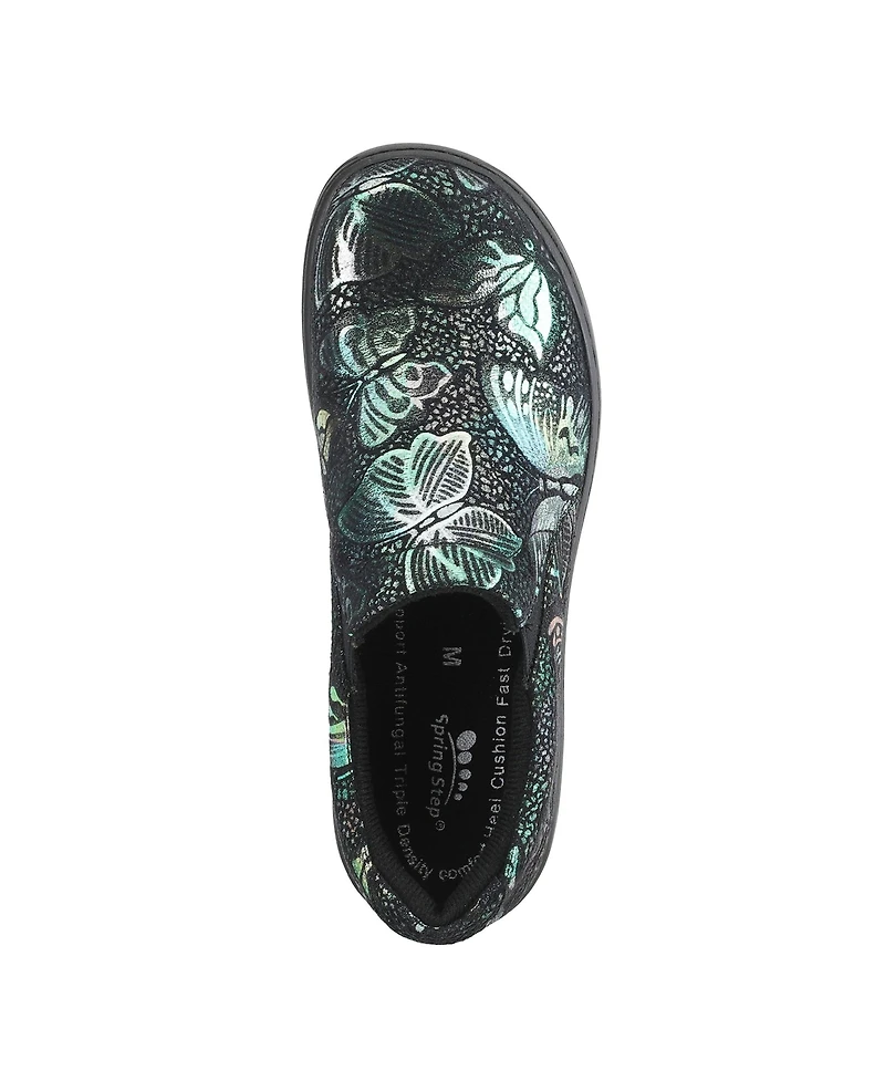 Spring Step Professional Winfrey-Flutter Printed Slip-On Shoe with Removable Insole and Skid-Resistant Sole