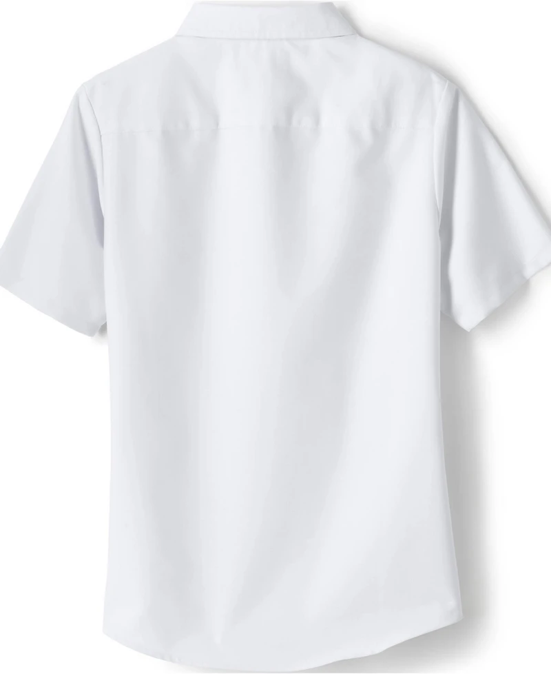 Lands' End Girls Short Sleeve Oxford Dress Shirt