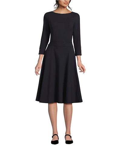 Lands' End Women's Starfish 3/4 Sleeve Dress