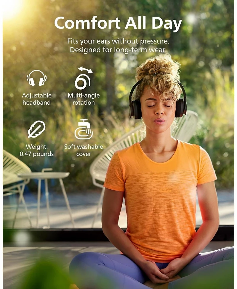 Philips A4216 Wireless Headphones, Over-Ear Bluetooth Headphones with Powerful Bass, 35Hr Battery Life, IP55, Washable cups, Black