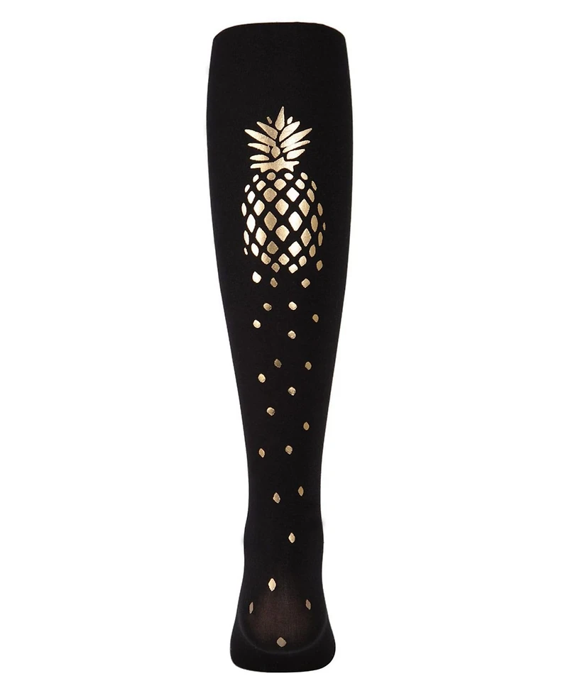 Memoi Girls' Pretty Pineapple Opaque Tights