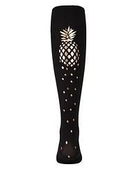 Memoi Girls' Pretty Pineapple Opaque Tights