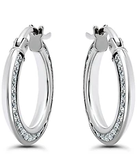 Giani Bernini Cubic Zirconia Hoop Earrings (2 ct. t.w.) 18K Gold Over Sterling Silver, Macy's Exclusive