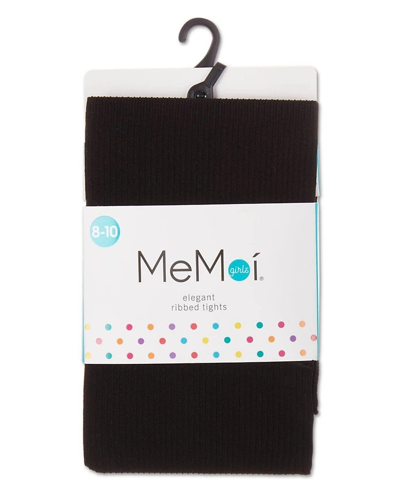 MeMoi Girls' Elegant Ribbed Nylon Tights