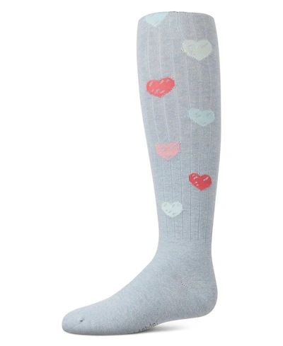 Memoi Girls' Multi Heart Graffiti Cotton Tights