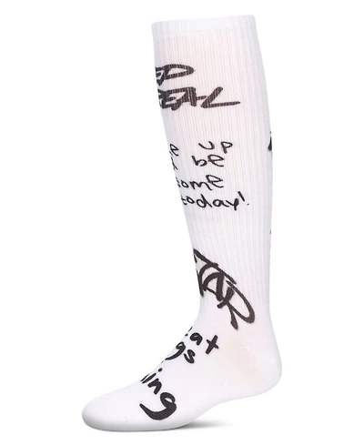 Memoi Girls' Graffiti Knee High Socks