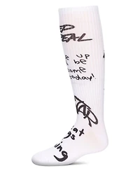 Memoi Girls' Graffiti Knee High Socks