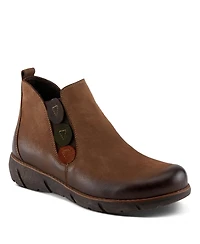 Azura Spring Step Katana Burnished Nubuck Leather Bootie with Removable Insole and Rugged Sole