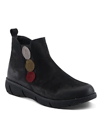 Azura Spring Step Katana Burnished Nubuck Leather Bootie with Removable Insole and Rugged Sole