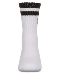 Memoi Big Girls Checkered Heart Crew Socks