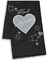 Karl Lagerfeld Paris Women's Love Karl Blanket Scarf