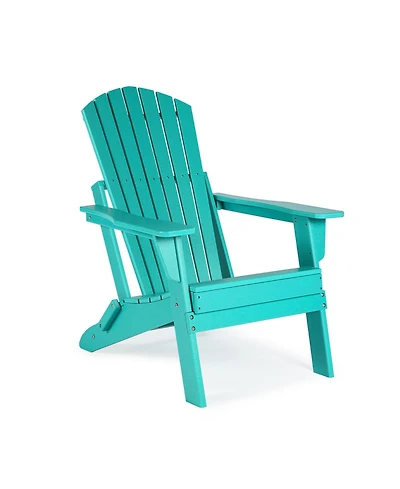 Aoodor Outdoor Folding Adirondack Chair - All-Weather Indoor/Outdoor Patio