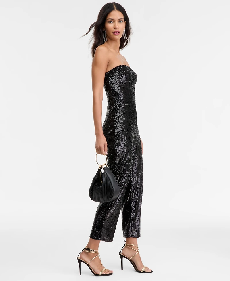 I.n.c. International Concepts Women's Sequin Strapless Jumpsuit, Macy's Exclusive