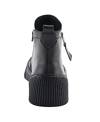Spring Step Kelko Leather Bootie with Decorative Zipper, Removable Insole, and Sporty Sole