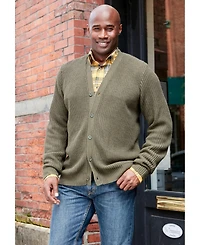 KingSize Men's Big & Tall Shaker Knit V-Neck Cardigan Sweater