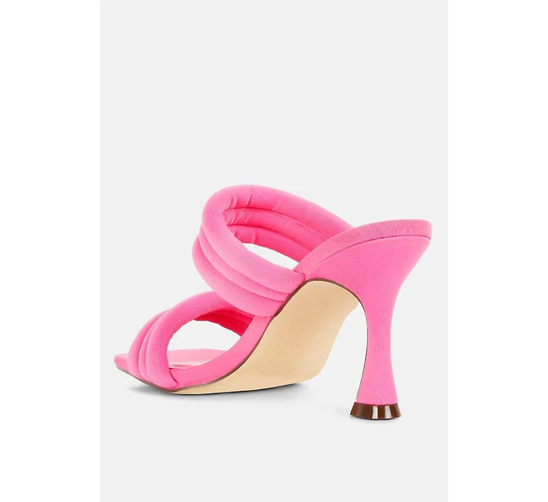 New Crush Quilted Spool Heel Sandals Women