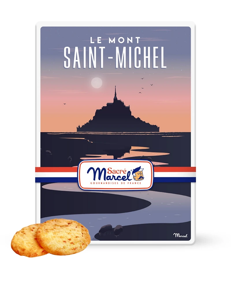Sacre Marcel Mont Saint-Michel Tin with French Apple Shortbreads, 3.5oz
