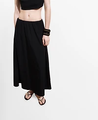 Mango Women's Flared Cotton Skirt