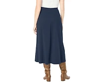 Woman Within Plus Ponte Knit A-Line Skirt