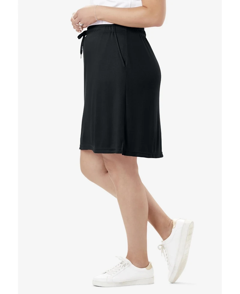 Woman Within Plus Sport Knit Skort