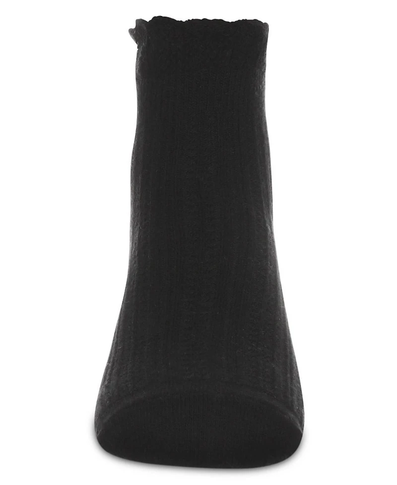 Memoi Big Girls Crochet Ruffle Anklet Socks
