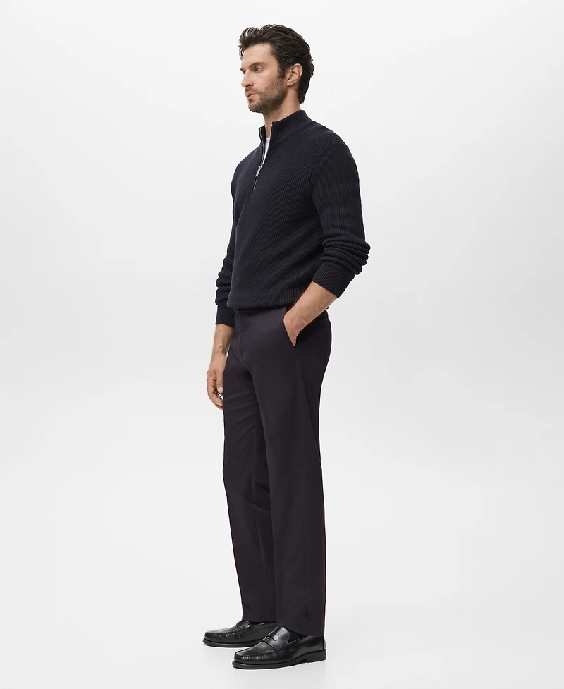 Mango Men's Cotton Perkins Neck Sweater