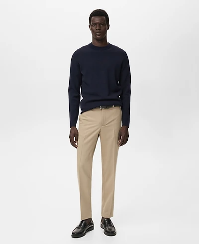 Mango Men's Pleated Slim-Fit Pants