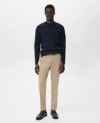 Mango Men's Pleated Slim-Fit Pants