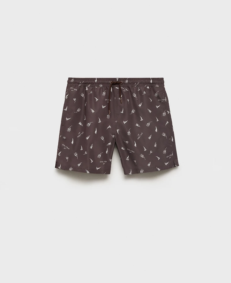 Mango Men's Sailboat Print Swimsuit