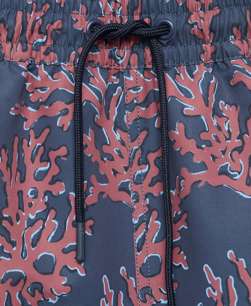 Mango Men's Coral Print Swimsuit