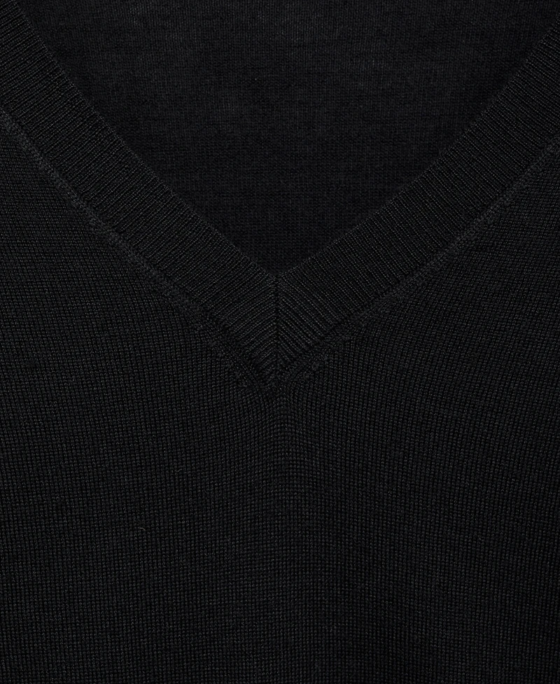 Mango Men's Merino Wool V-Neck Sweater