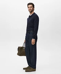 Mango Men's Merino Wool Cardigan