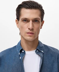 Mango Men's Regular Fit Denim Shirt