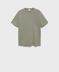 Mango Men's Linen Slim-Fit T-Shirt