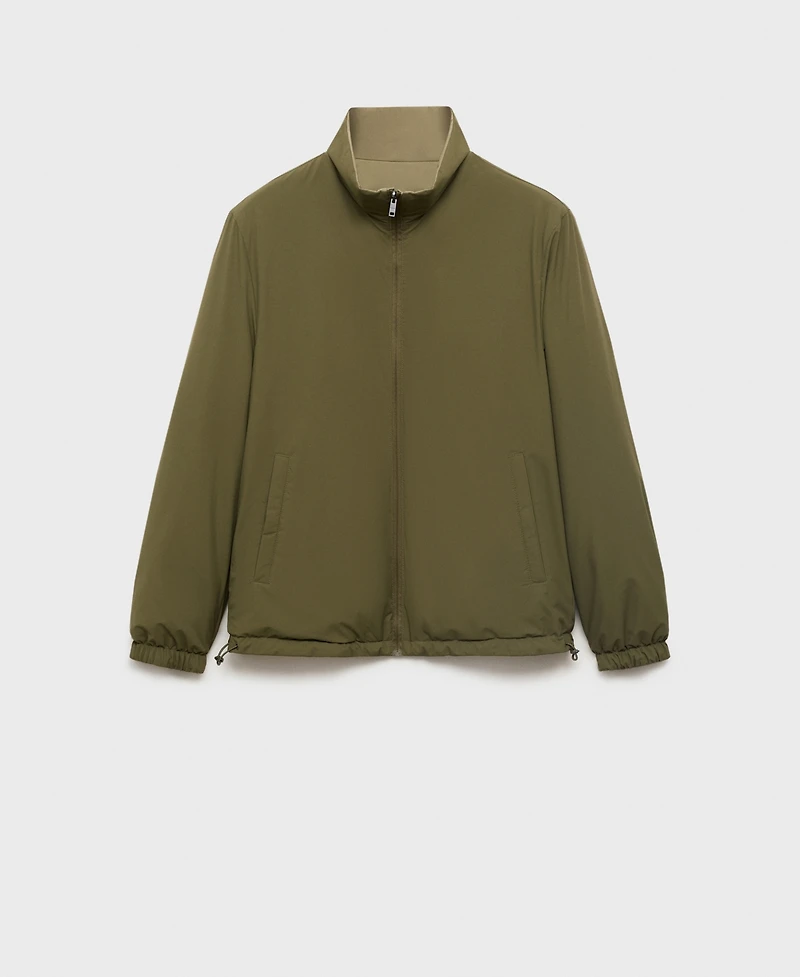 Mango Men's Quilted Water-Repellent Reversible Jacket