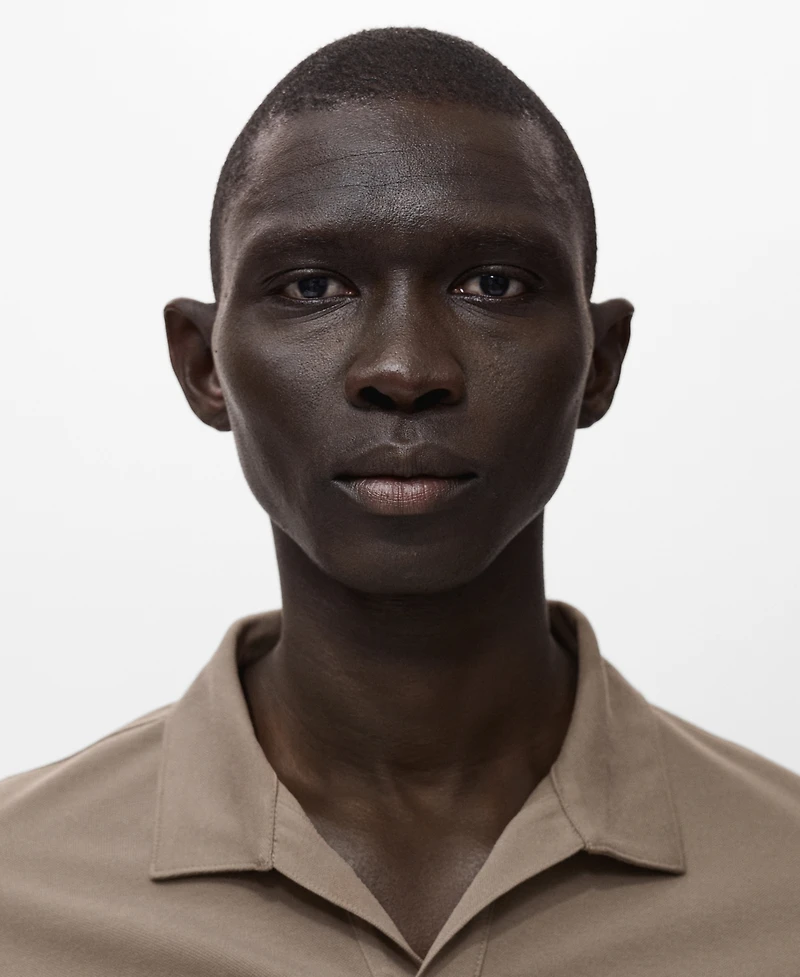 Mango Men's Cotton Pique Polo Shirt