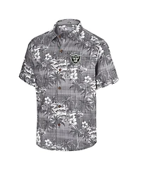 Tommy Bahama Men's Black Las Vegas Raiders Coconut Point Isla Palmetta Camp Button-Up Shirt