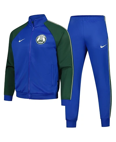 Nike Men's 2-Piece Royal Milwaukee Bucks 2024/25 City Edition Lightweight Full-Zip Jacket and Pants Set