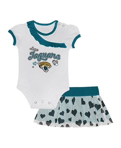 Outerstuff Baby Boys and Girls 2-Piece Jacksonville Jaguars Love My Team Bodysuit Skirt Set
