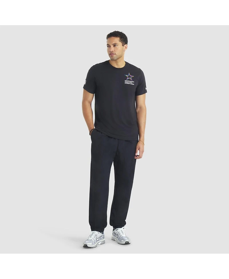 Nike Men's Black Dallas Cowboys 2025 Nfl Crucial Catch Tri-Blend Dri-fit T-Shirt