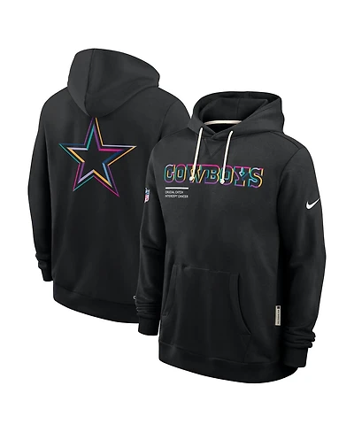 Nike Men's Black Dallas Cowboys Tall 2025 Nfl Crucial Catch Sideline Standard Issue Dri-fit Hoodie
