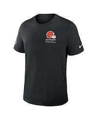 Nike Men's Black Cleveland Browns 2025 Nfl Crucial Catch Tri-Blend Dri-fit T-Shirt