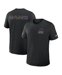 Nike Men's Black Los Angeles Rams 2025 Nfl Crucial Catch Tri-Blend Dri-fit T-Shirt