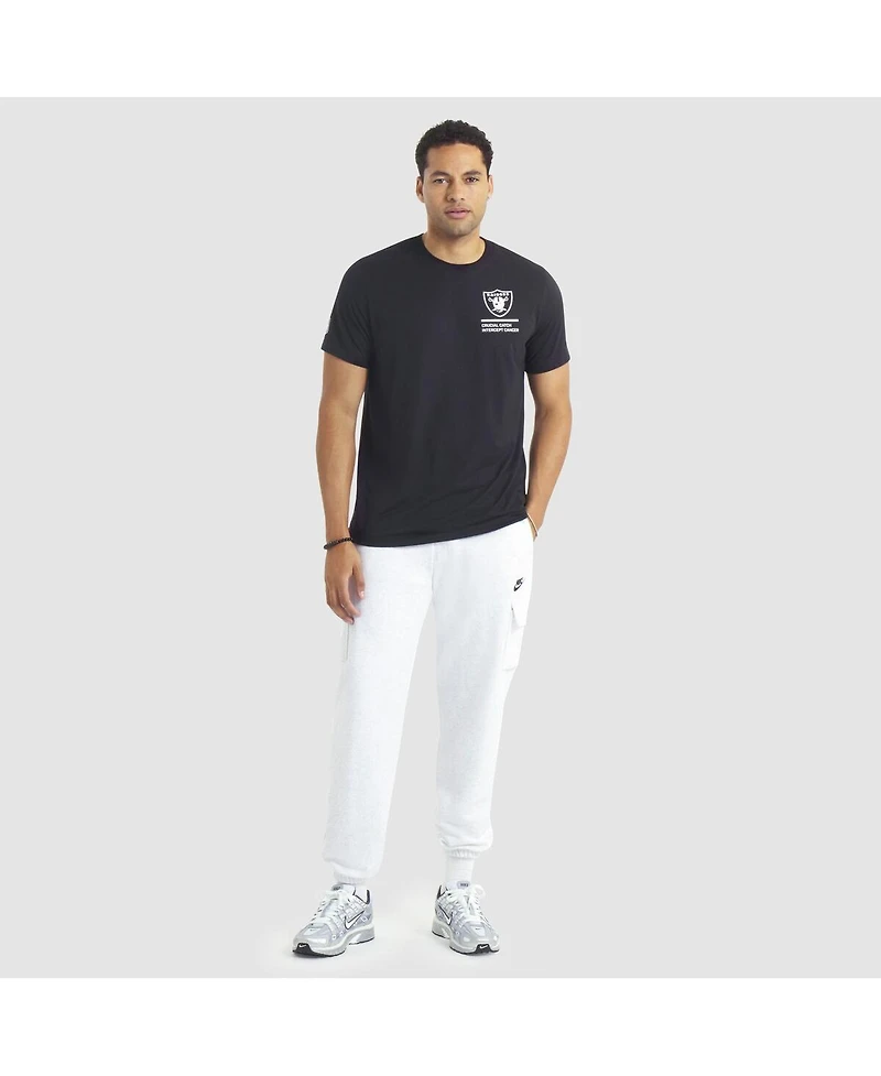 Nike Men's Black Las Vegas Raiders 2025 Nfl Crucial Catch Tri-Blend Dri-fit T-Shirt