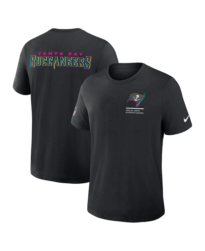 Nike Men's Black Tampa Bay Buccaneers 2025 Nfl Crucial Catch Tri-Blend Dri-fit T-Shirt