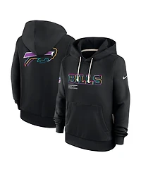 Nike Women's Black Buffalo Bills 2025 Nfl Crucial Catch Sideline Standard Issue Dri-fit Hoodie