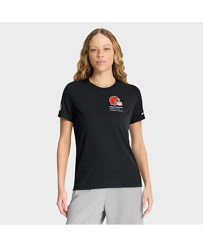 Nike Women's Black Cleveland Browns 2025 Nfl Crucial Catch Tri-Blend Dri-fit T-Shirt