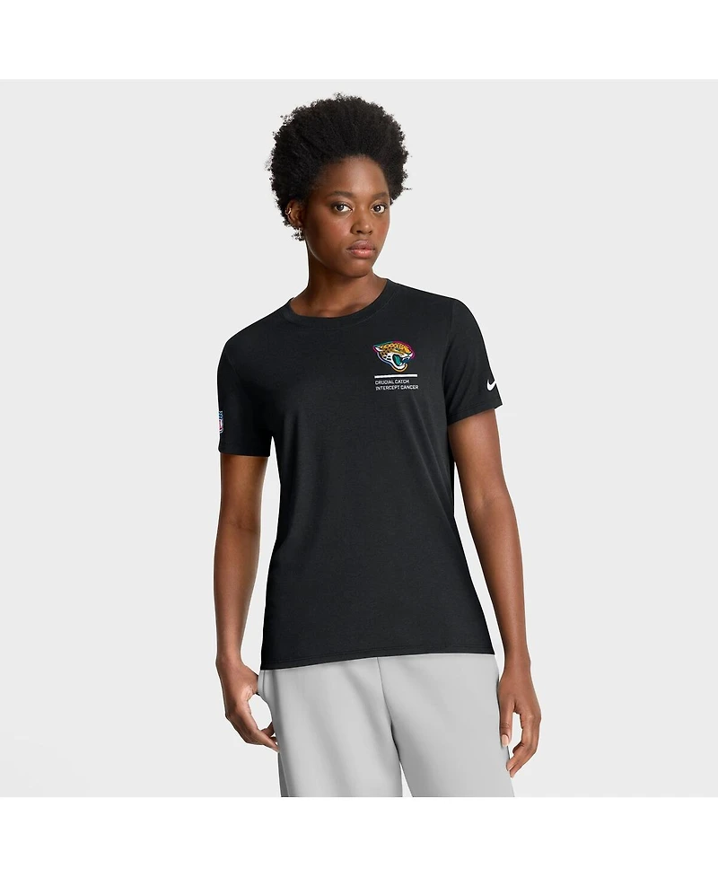 Nike Women's Black Jacksonville Jaguars 2025 Nfl Crucial Catch Tri-Blend Dri-fit T-Shirt