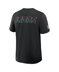 Nike Men's Black Detroit Lions Tall 2025 Nfl Crucial Catch Tri-Blend Dri-fit T-Shirt